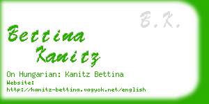 bettina kanitz business card